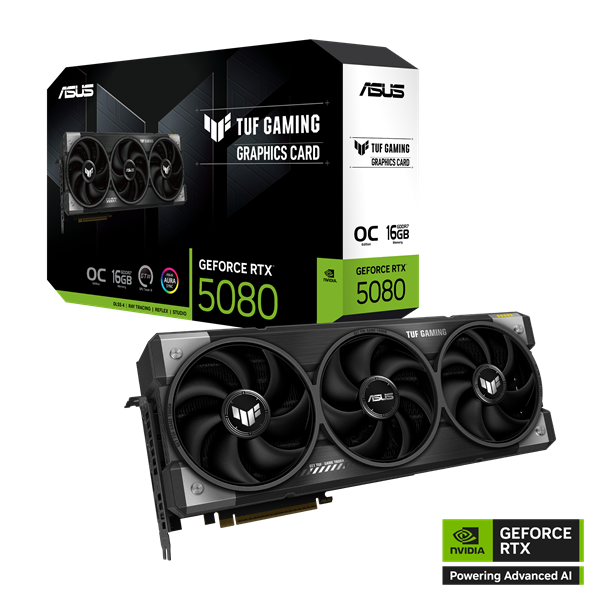 Asus Videokártya - nVidia TUF-RTX5080-O16G-GAMING (16384MB, GDDR7, 256bit, 2xHDMI, 3xDP)