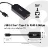 Club 3D Átalakító - CAC-1520 (3.2 USB-C Gen 1 to RJ45, 2,5GB Ethernet)