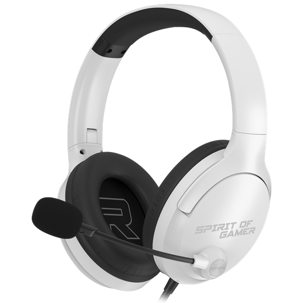 Spirit of Gamer Fejhallgató - PRO-H4 White (MultiPlatform, mikrofon, 3.5mm jack, hangerőszabályzó, fehér)