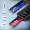 Axagon ADM2-CM USB-C 10Gbps - M.2 NVMe & SATA SSD adapter