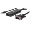 Manhattan Kábel átalakító - VGA and USB to HDMI Converter