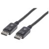 Manhattan Kábel - DisplayPort to DisplayPort ( DisplayPort 1.2, 4K@60hz,  1m, Fekete)