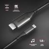 Axagon USB-C > HDMI 2.0 kábel, 1.8m 4k/60Hz, HDR 10bit