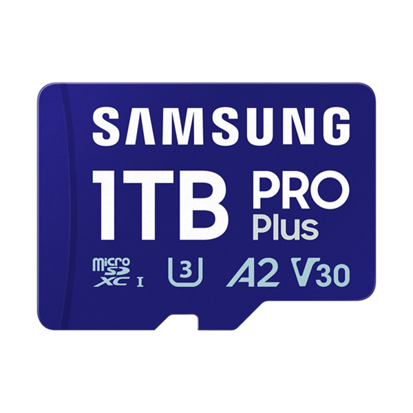 Samsung MicroSD kártya - 1TB MB-MD1T0SB/WW (PRO PLUS kártyaolvasóval, microSDXC, UHS-I, R180/W130, adapter, 1TB)
