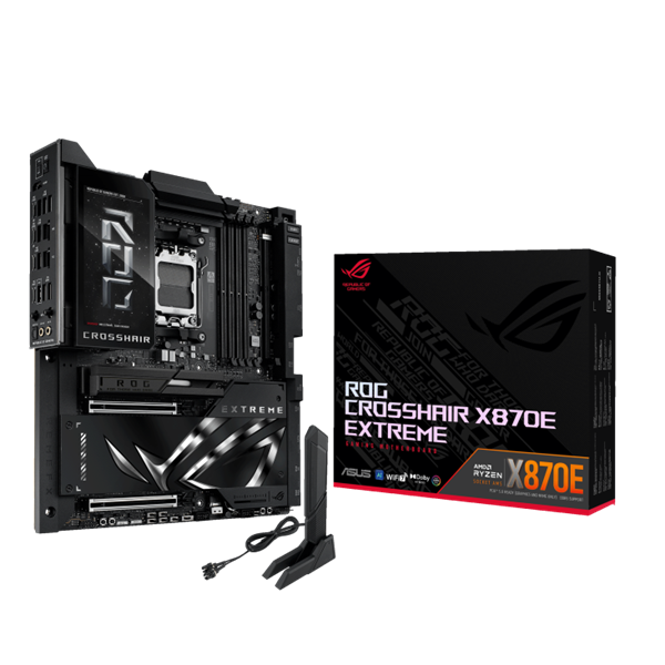 Asus Alaplap - AMD ROG CROSSHAIR X870E EXTREME AM5 (X870, EATX, 4xDDR5 9000+MHz, 4xSATA3, 5x M.2, HDMI+2xUSB4)