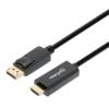 Manhattan Kábel - DisplayPort to HDMI ( DisplayPort 1.2, 4K@60hz,  1m, Fekete)
