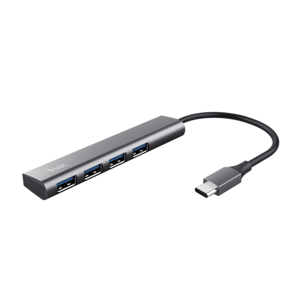 Trust USB Hub - Halyx (USB-C; 4port USB3.2; aluminium)