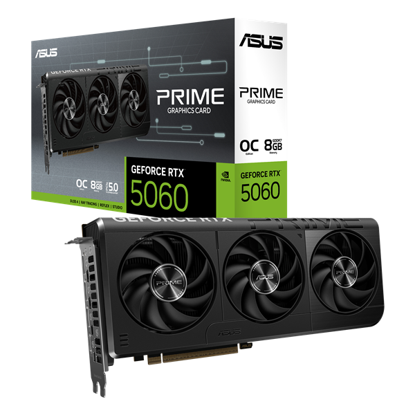 Asus Videokártya - nVidia PRIME-RTX5060-O8G (8192MB, GDDR7, 128bit, 1xHDMI, 3xDP)