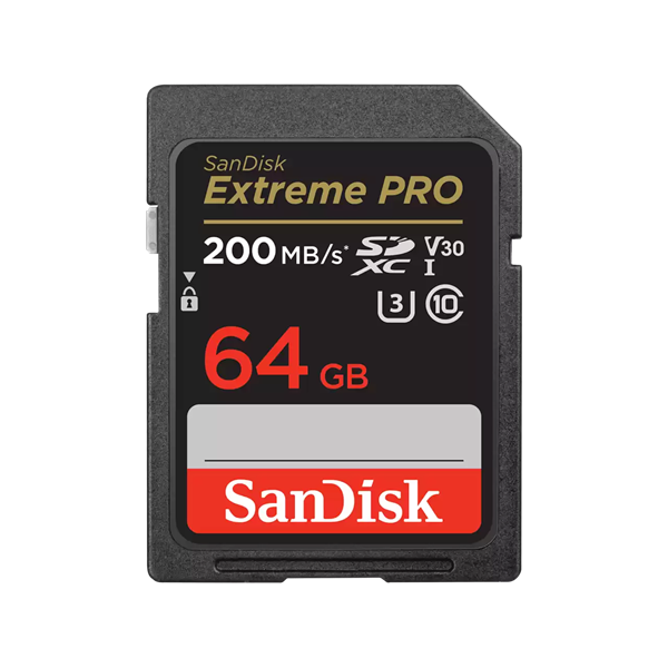 Sandisk MicroSD kártya - 64GB Extreme Pro (200/90 MB/s Class 10 UHS-I, A1 V30)