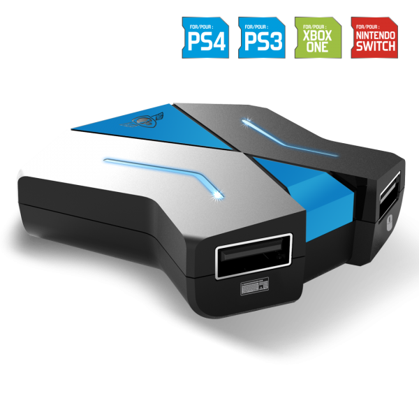 Spirit of Gamer Egér/Billentyűzet adapter konzolokhoz - SOG-CONV1 (3x USB-A, 2x USB-C, Nintendo/PS4/PS3/Xbox One)