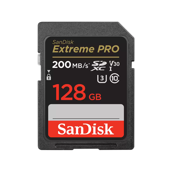 Sandisk MicroSD kártya - 128GB Extreme Pro (200/90 MB/s Class 10 UHS-I, A1 V30)