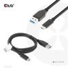 Club 3D Kábel - CAC-1523 (3.1 USB-C Gen 2 to 3.1 USB-A Gen 2, 10Gbps, 60W PD2.0, Bidirectional, 4K60Hz, M/M, 1m)
