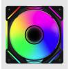 KEEP OUT Cooler 12cm - XFC-120M ARGB (13-29dB, 1800RPM, 63CFM, 4pin PWM + ARGB 5V 3pin, ház hűtésre, ARGB) Fekete
