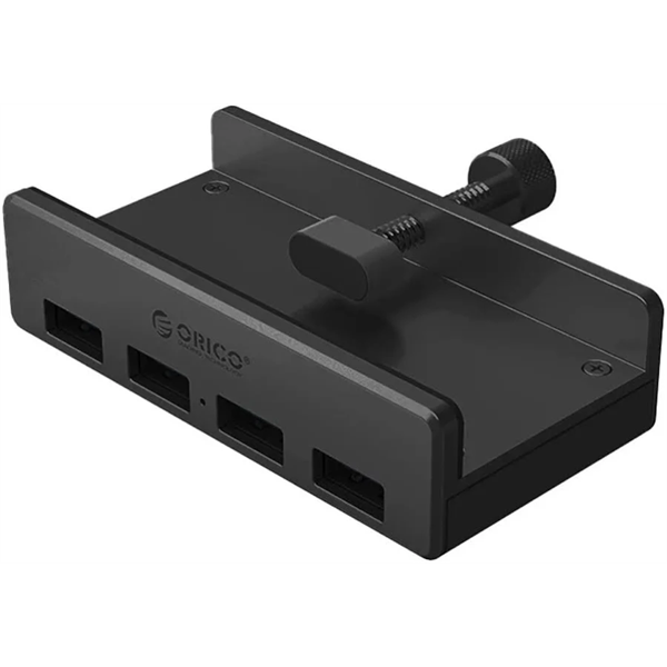 Orico USB3.0 Hub - MH4PU-BK (4 port, Bemenet: USB-A, Kimenet: 4xUSB-A, rögzíthető, fekete)