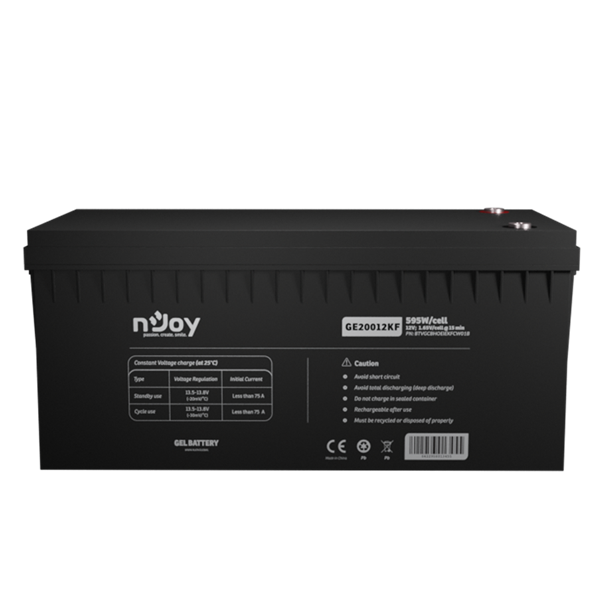 NJOY akkumulátor - GE15012KF (12V/200Ah, T11, zárt, gondozás mentes, GEL)