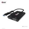 Club 3D Átalakító - CSV-1611(USB-C (USB-A Adapterrel) to Dual HDMI (4K/30Hz) / VGA (1080/60Hz))