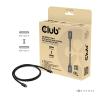 Club 3D Kábel - CAC-1570 (USB4 USB-C, 240W PD, 80Gbps, 8K240Hz, 4K540Hz, Bidirectional, fekete, M/M, 1,2m)