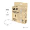 Club 3D Kábel - CAC-1572 (USB4 USB-C, 240W PD, 80Gbps, 8K240Hz, 4K540Hz, Bidirectional, fehér, M/M, 1,2m)