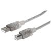 Manhattan Kábel - USB nyomtató kábel (USB2.0, 5m, Bézs)