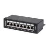 Manhattan asztali patch panel - CAT6A FTP árnyékolt patch panel, 8 portos, Fekete