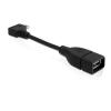 Delock 83104 USB kábel, mikro-B, forgatott > USB2.0-A anya OTG 11cm