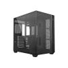 ID-Cooling Számítógépház - VIEW 510 (ablakos, venti nélkül, BTF, ATX, USB3.0, 1xUSB-C, fekete)