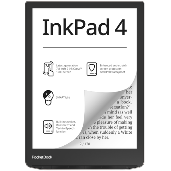 POCKETBOOK e-Reader PB743G INKPad4 Ezüst (7,8