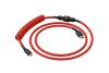 Glorious PC Gaming Race Coiled Cable Crimson Red USB-C Spirálkábel Piros