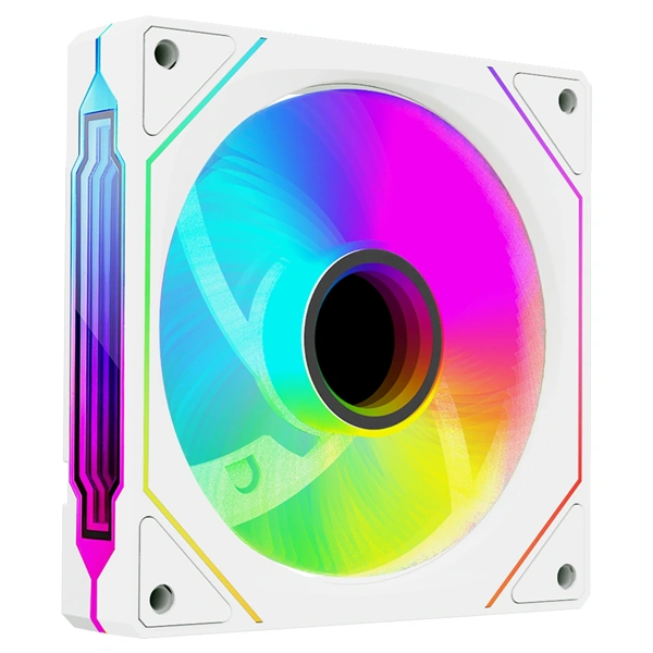 Rampage Cooler 12cm - 7C-120B (max 21,2 dBA, 65,41 m3/h, ház hűtésre, A-RGB LED, fehér)