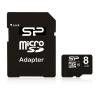 Silicon Power MicroSD kártya - 8GB microSDHC Class10 + adapter
