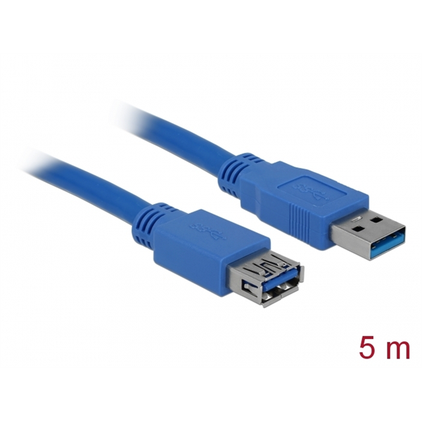 Delock Kábel - 82541 (USB-A 3.0 -> USB-A 3.0 Hosszabbító kábel, apa/any, 5m)