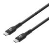 Manhattan Kábel - USB-C Male to USB-C Male kábel, 1m, 60W/3A, Fekete