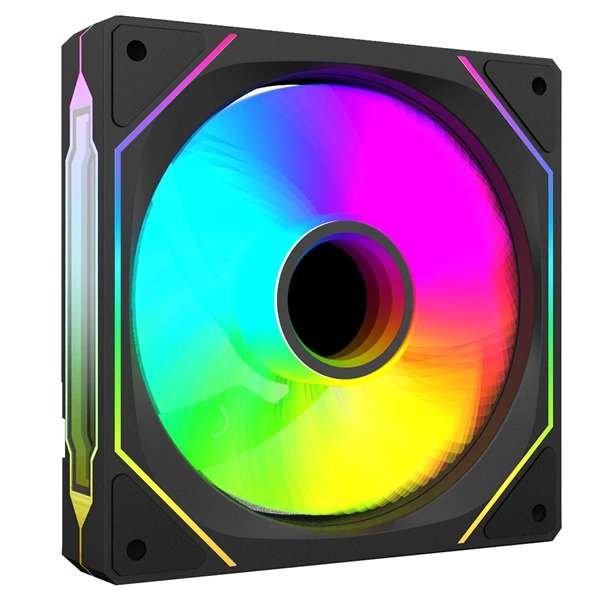 Rampage Cooler 12cm - 7C-120SR (max 21,2 dBA, Reverse, 65,41 m3/h, ház hűtésre, A-RGB LED, fehér)