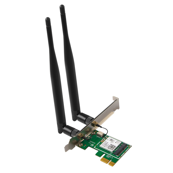 Tenda Hálózati adapter WiFi AX3000 - E30 (PCI-E; 574Mpbs 2.4GHz + 2402Mbps 5GHz; 2x5dBi Antenna)