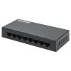 Manhattan Switch - 8 port, 100Mbps, fém ház, IEEE 802.3az, Fekete