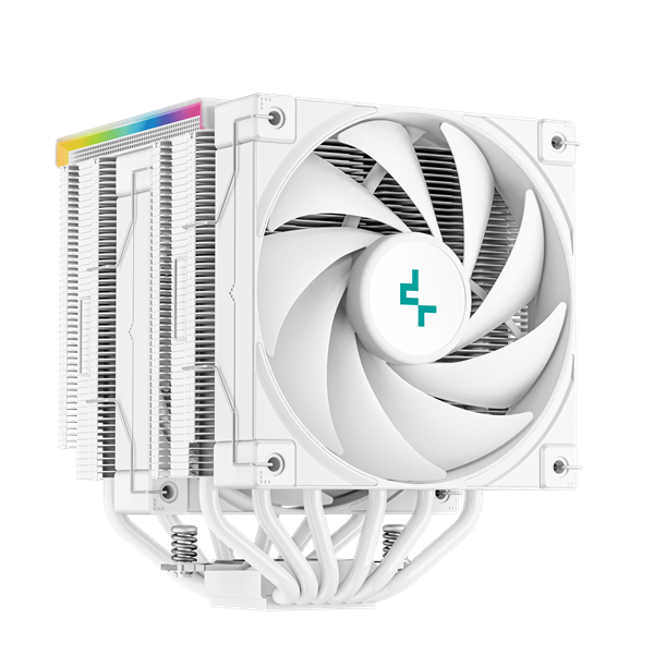 DeepCool CPU Cooler - AK620 DIGITAL SE WH (28 dB; max, 117,21 m3/h; 4pin csatlakozó, 6 db heatpipe, 2x12cm, PWM, RGB)