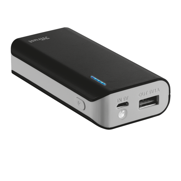 Trust Akkubank - Primo Powerbank (4400mAh; 5W USB; Töltöttség jelző; Zseblámpa)