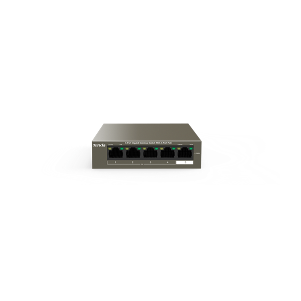 Tenda Switch PoE - TEG1105P-4-63W (5x1Gbps; 4x af/at PoE; 58W)