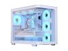 Számítógépház Aerocool P500C, 4x ARGB ventilátor, edzett üveg, fehér