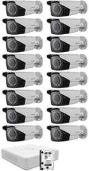 16 varifokális infrakamerás HIKVISION HDTVI
