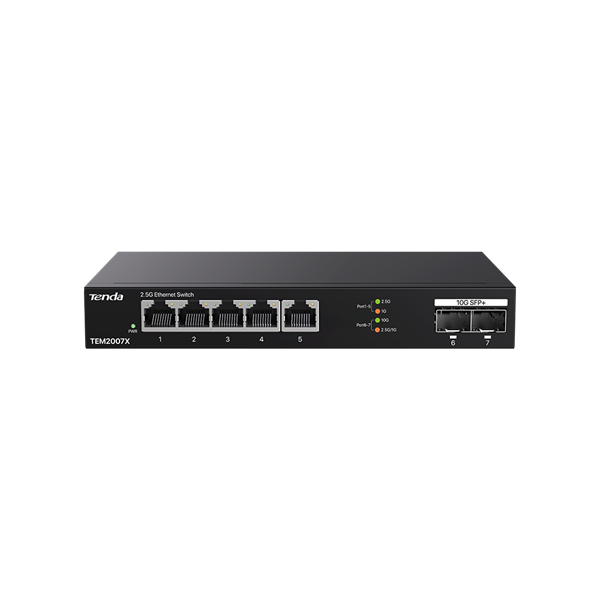 Tenda Switch - TEM2007X (5x 2,5Gbps + 2x 10Gbps SFP)