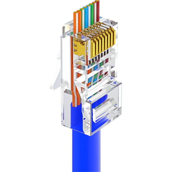 Walisec csatlakozó - RJ45-P5EU (RJ45, Cat5e, árnyékolatlan, 8P8C, aranyozott, befűzős) 100db/csomag